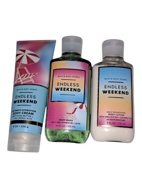 Bath And Body Works Endless Weekend Y2k Inspired 3 Piece Bodycare Set New